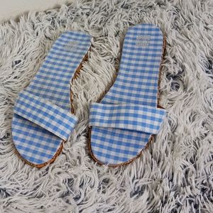 Gingham slide sandal Jane the Shoe Size 9